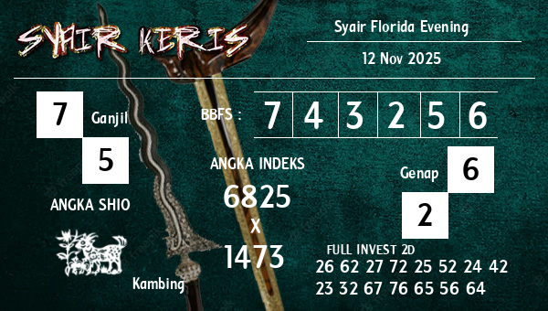  - Syair Florida Evening