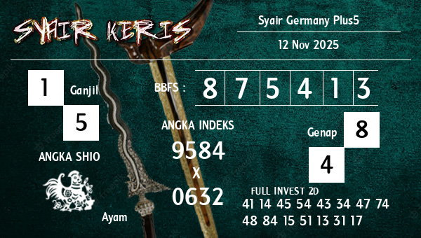  - Syair Germany Plus5