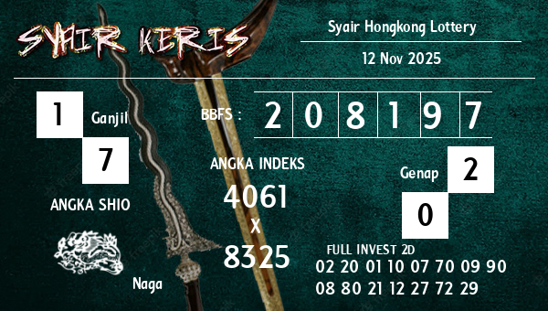  - Syair Hongkong Lottery