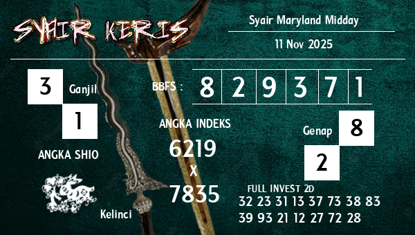  - Syair Maryland Midday