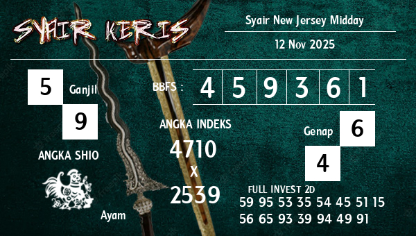 - Syair New Jersey Midday