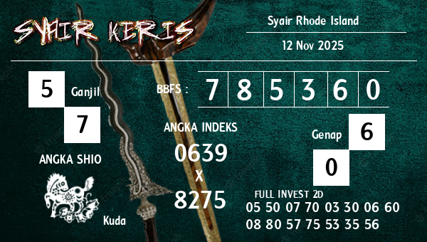  - Syair Rhode Island