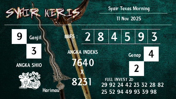  - Syair Texas Morning