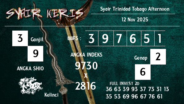  - Syair Trinidad Tobago Afternoon