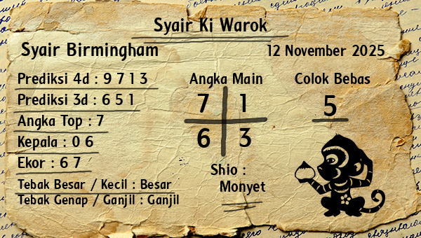 Syair Ki Warok - Syair Birmingham