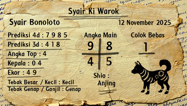 Syair Ki Warok - Syair Bonoloto