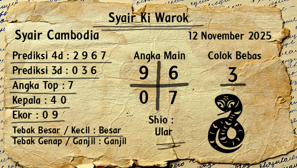 Syair Ki Warok - Syair Cambodia