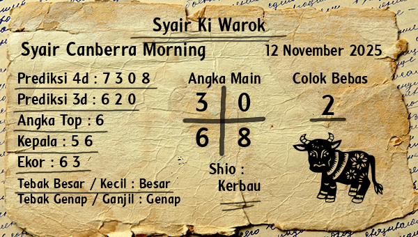 Syair Ki Warok - Syair Canberra Morning