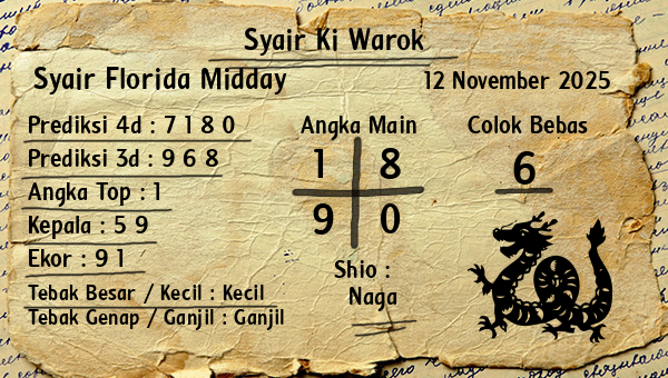 Syair Ki Warok - Syair Florida Midday