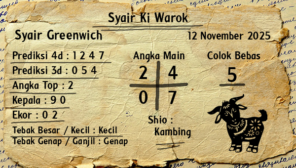 Syair Ki Warok - Syair Greenwich