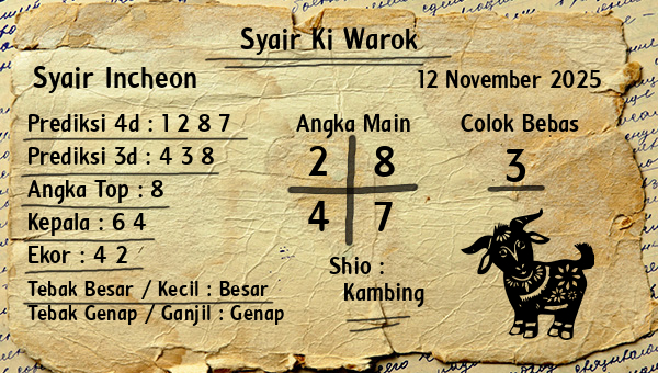 Syair Ki Warok - Syair Incheon
