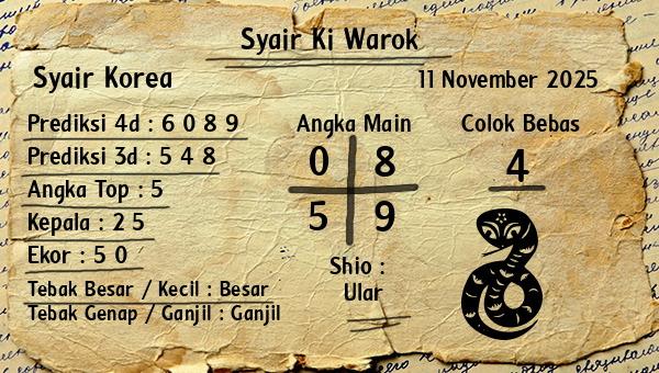 Syair Ki Warok - Syair Korea