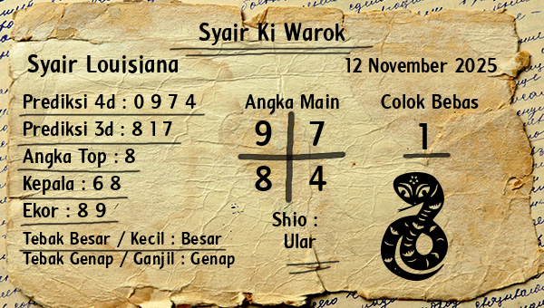 Syair Ki Warok - Syair Louisiana