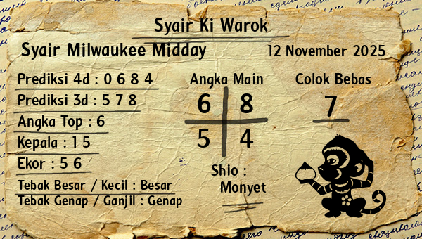 Syair Ki Warok - Syair Milwaukee Midday