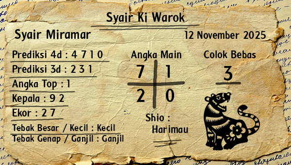 Syair Ki Warok - Syair Miramar