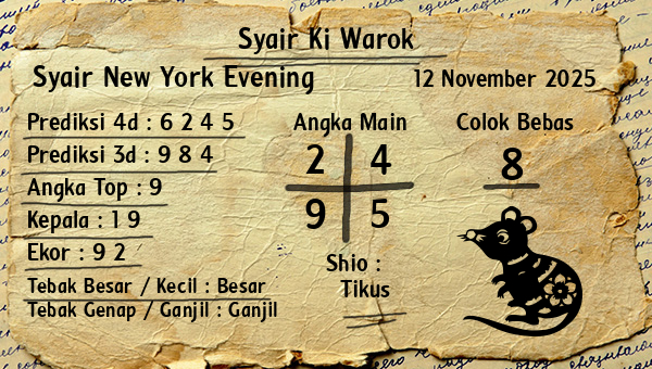 Syair Ki Warok - Syair New York Evening
