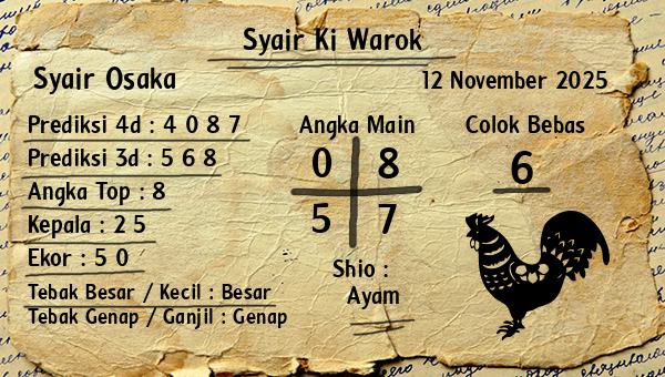 Syair Ki Warok - Syair Osaka