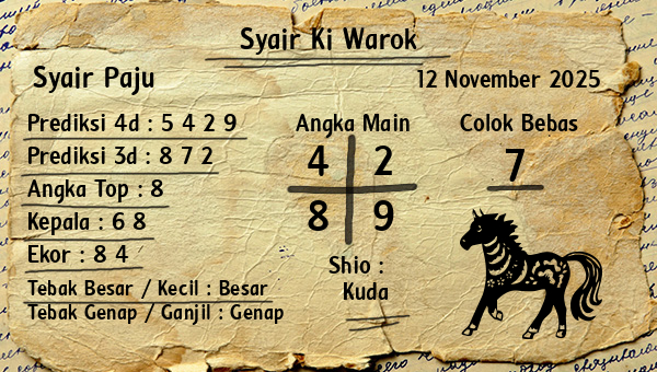Syair Ki Warok - Syair Paju