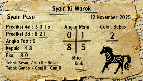 Syair Ki Warok - Syair Pcso