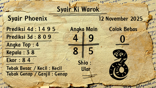 Syair Ki Warok - Syair Phoenix