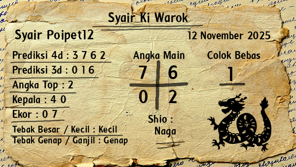 Syair Ki Warok - Syair Poipet12
