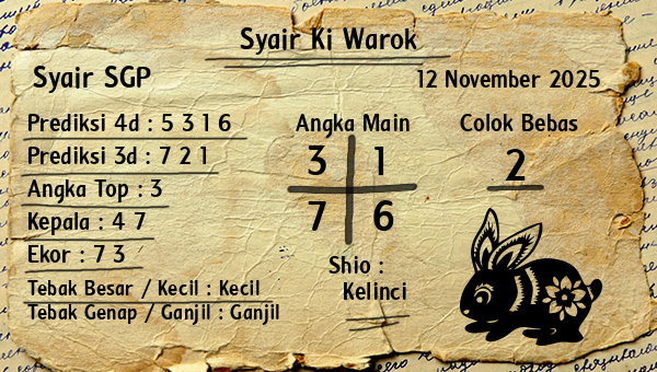 Syair Ki Warok - Syair SGP