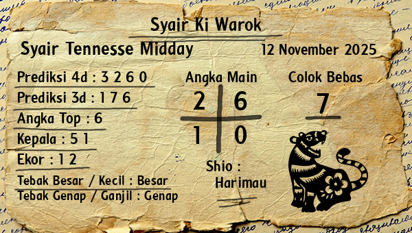 Syair Ki Warok - Syair Tennesse Midday