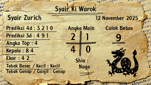 Syair Ki Warok - Syair Zurich