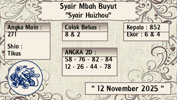 Syair Mbah Buyut - Syair Huizhou