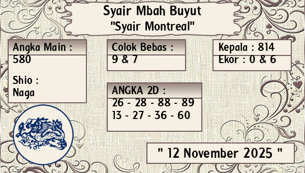 Syair Mbah Buyut - Syair Montreal