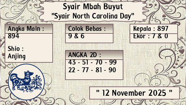 Syair Mbah Buyut - Syair North Carolina Day