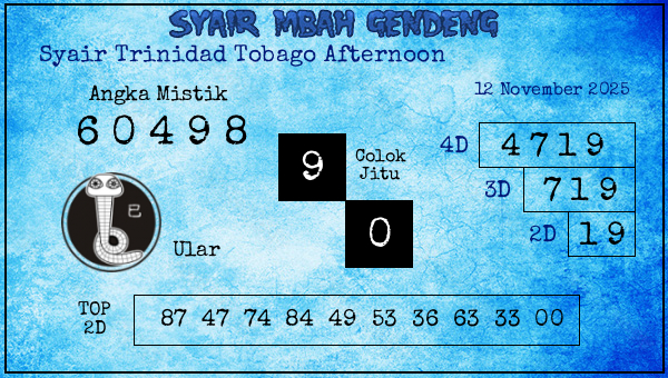  - Syair Trinidad Tobago Afternoon