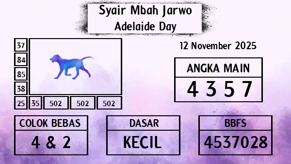 Syair Mbah Jarwo - Adelaide Day