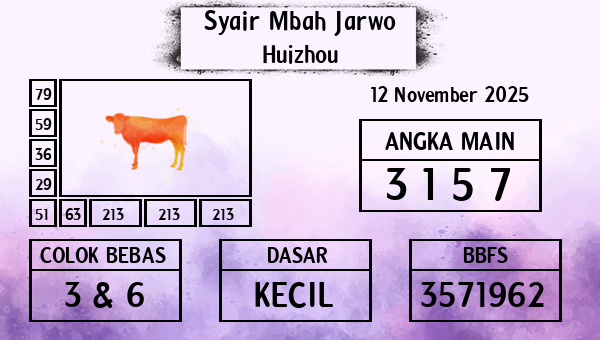 Syair Mbah Jarwo - Huizhou