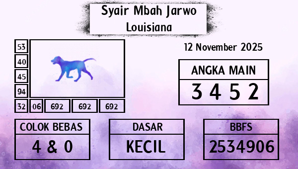 Syair Mbah Jarwo - Louisiana