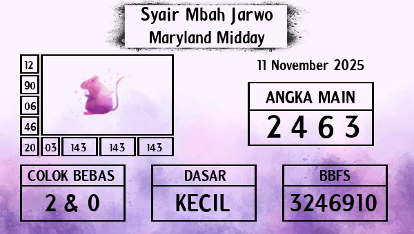 Syair Mbah Jarwo - Maryland Midday