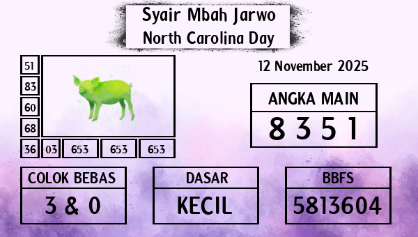 Syair Mbah Jarwo - North Carolina Day