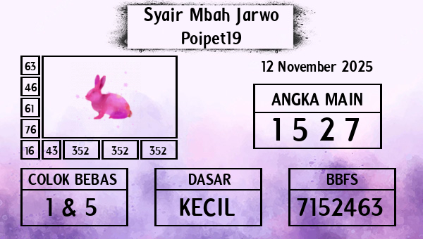 Syair Mbah Jarwo - Poipet19