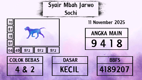Syair Mbah Jarwo - Sochi