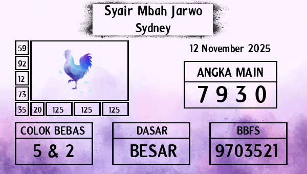 Syair Mbah Jarwo - Sydney