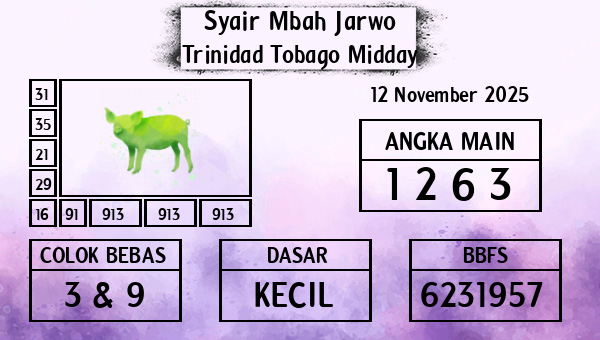 Syair Mbah Jarwo - Trinidad Tobago Midday