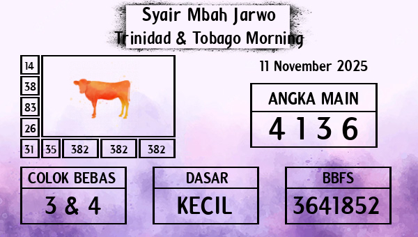 Syair Mbah Jarwo - Trinidad & Tobago Morning