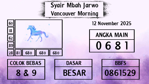 Syair Mbah Jarwo - Vancouver Morning