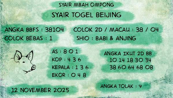 Syair Mbah Ompong - Syair Togel Beijing