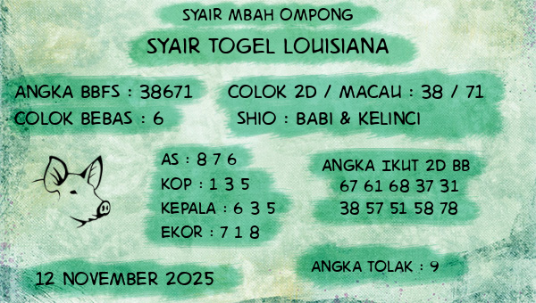 Syair Mbah Ompong - Syair Togel Louisiana