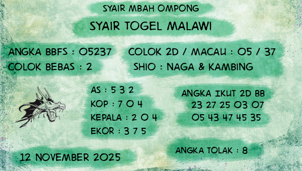 Syair Mbah Ompong - Syair Togel Malawi