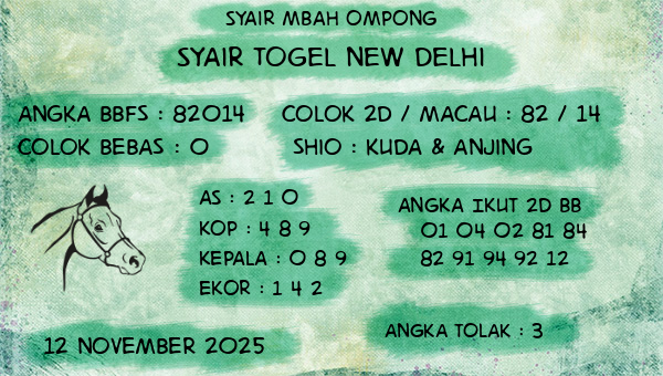 Syair Mbah Ompong - Syair Togel New Delhi