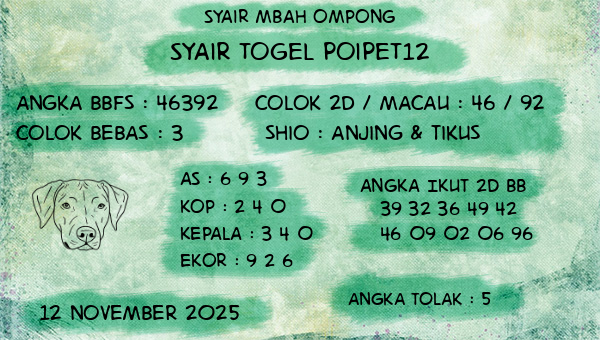 Syair Mbah Ompong - Syair Togel Poipet12