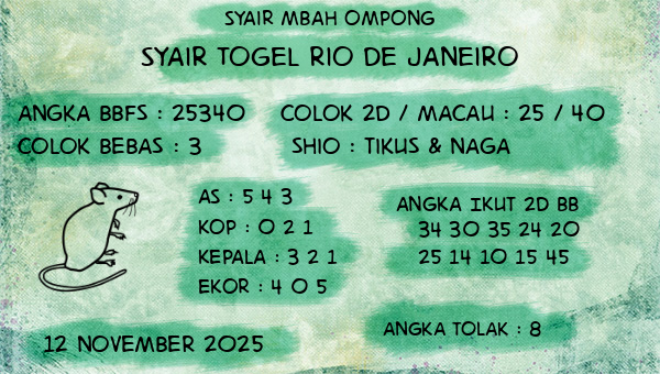 Syair Mbah Ompong - Syair Togel Rio De Janeiro