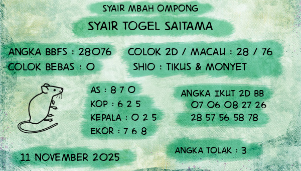 Syair Mbah Ompong - Syair Togel Saitama